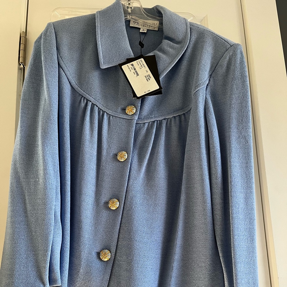 St. John Collection Wool Sweater Pantsuit.